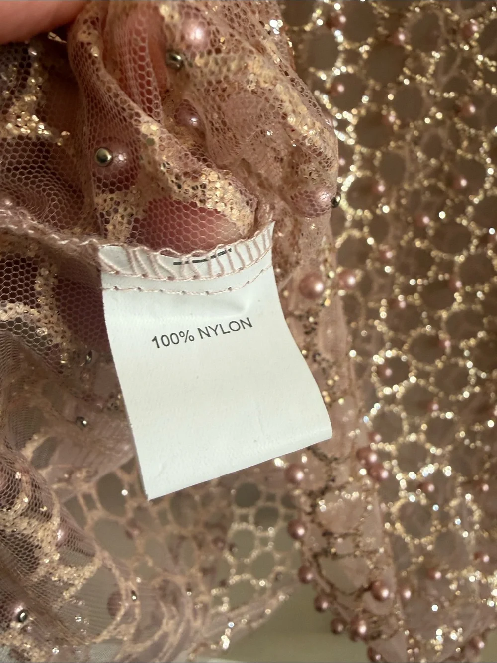 NWT Anthropologie Blue Tassel Pink/Rose Sheer Pearl Blouse (*Without Cami)